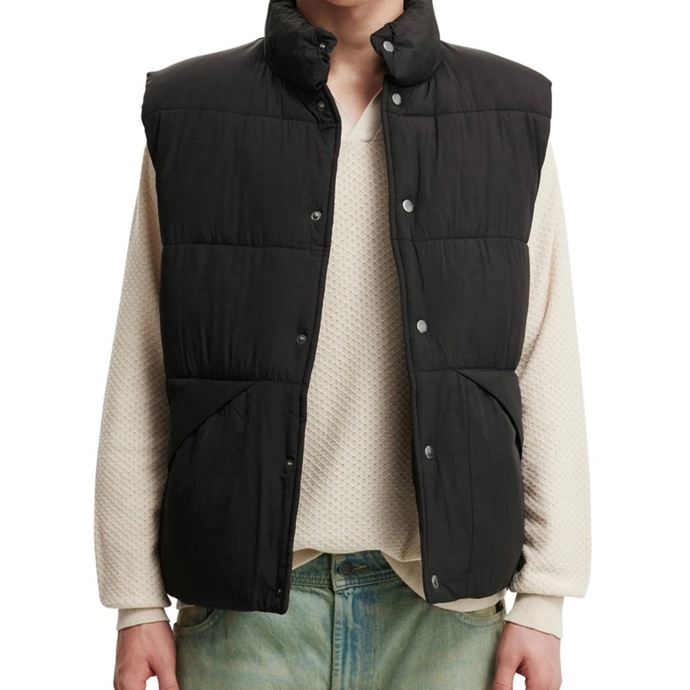 Men's Black Puffer Vest